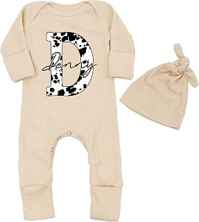 Custom Western Cow Print Baby Cowboys Clothes Newborn Personalized Coming Home Outfit Cowgirls Boys Girls Bodysuit