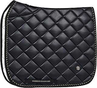 Harrison Howard Dressage Saddle Pad High-Performance Leather Saddle Pad for Horse Riding with Excellent Shock Absorption