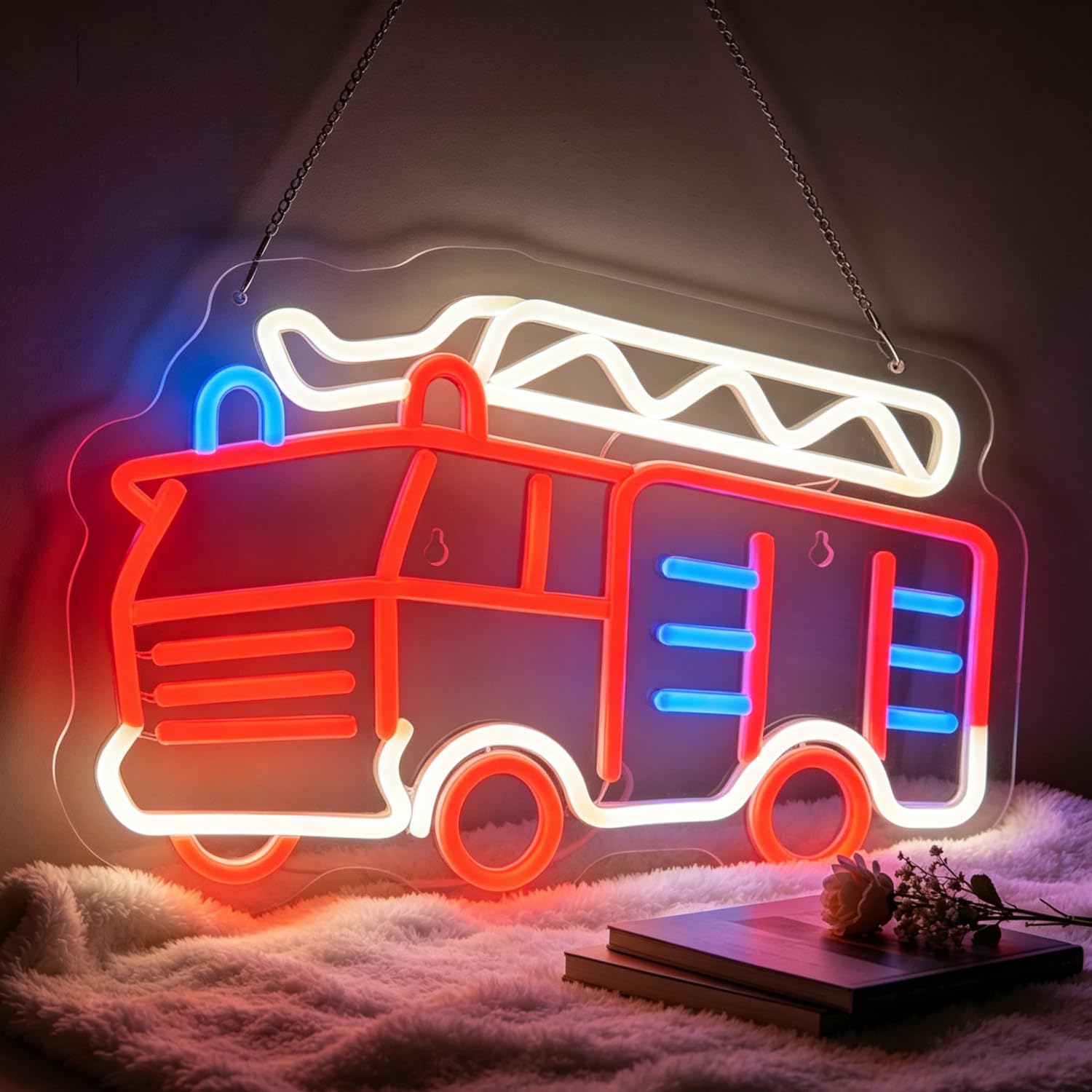 Car Neon Sign LED Neon Car Sign Light Up for Wall Decor, Dimmable USB Powered Neon Light for Small Boys Bedroom Playroom Living Room Boys Birthday Decor 14.76”x9.84”