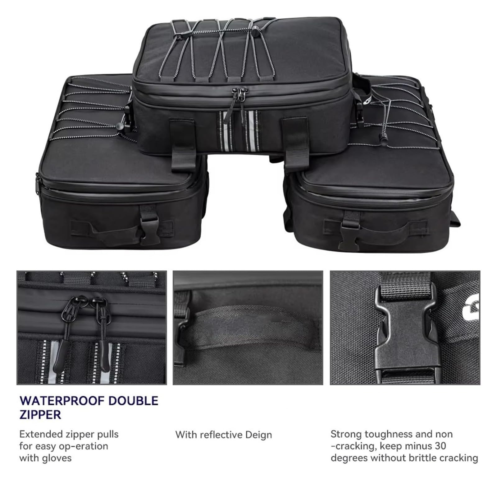 Moto Paraurti Borsa per BMW per R 1200 RT Borsa da Sella per Moto Idrorepellente Viaggio di Grande capacità(2 Side Bag)