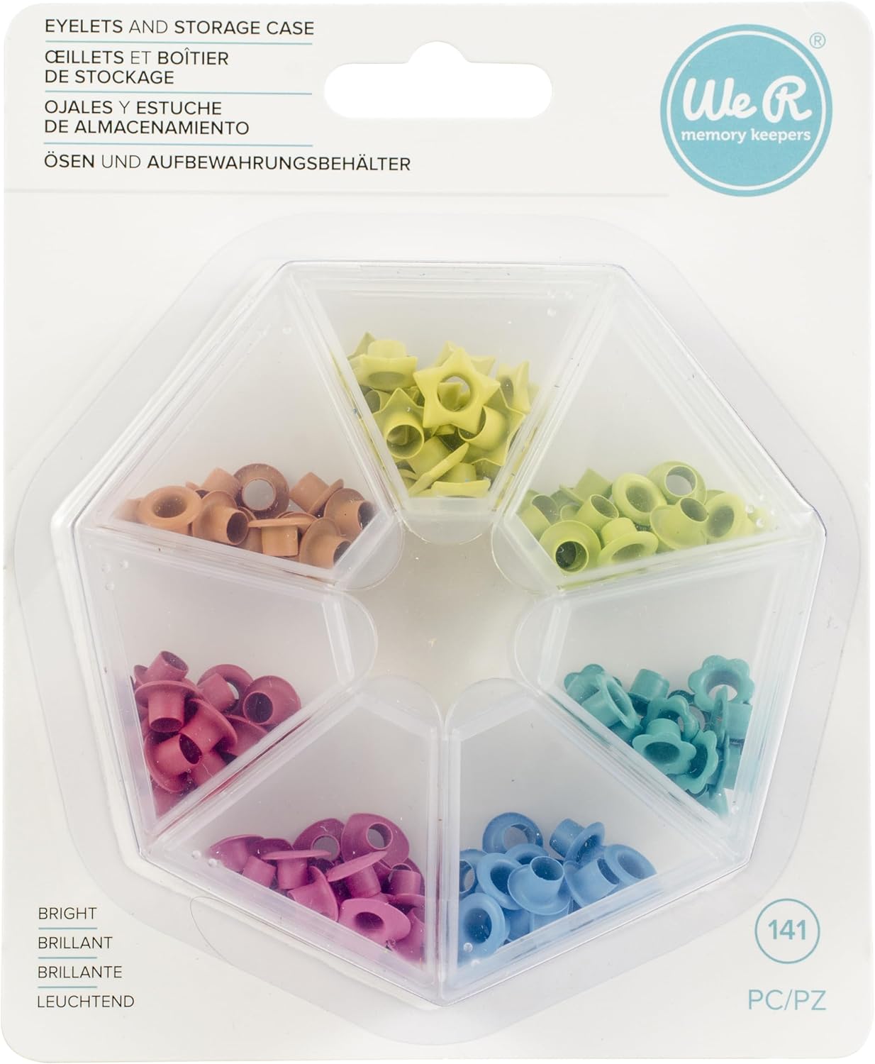 We R Eyelets W/Storage Case 140/Pkg-Bright