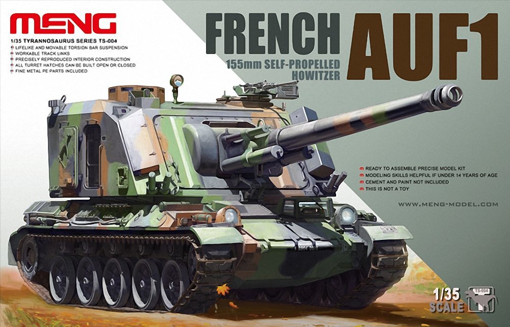 TS-004 French AUF1 155mm Self Propelled Howitzer Tank 1/35 Scale Model Kit