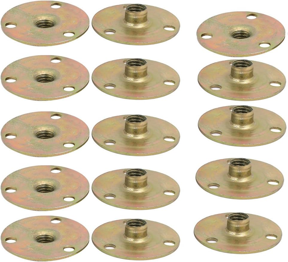 uxcell M8x37x1.2mm 3Hole Tee Nut Carbon Steel TNut Mounting Hardware Fitting