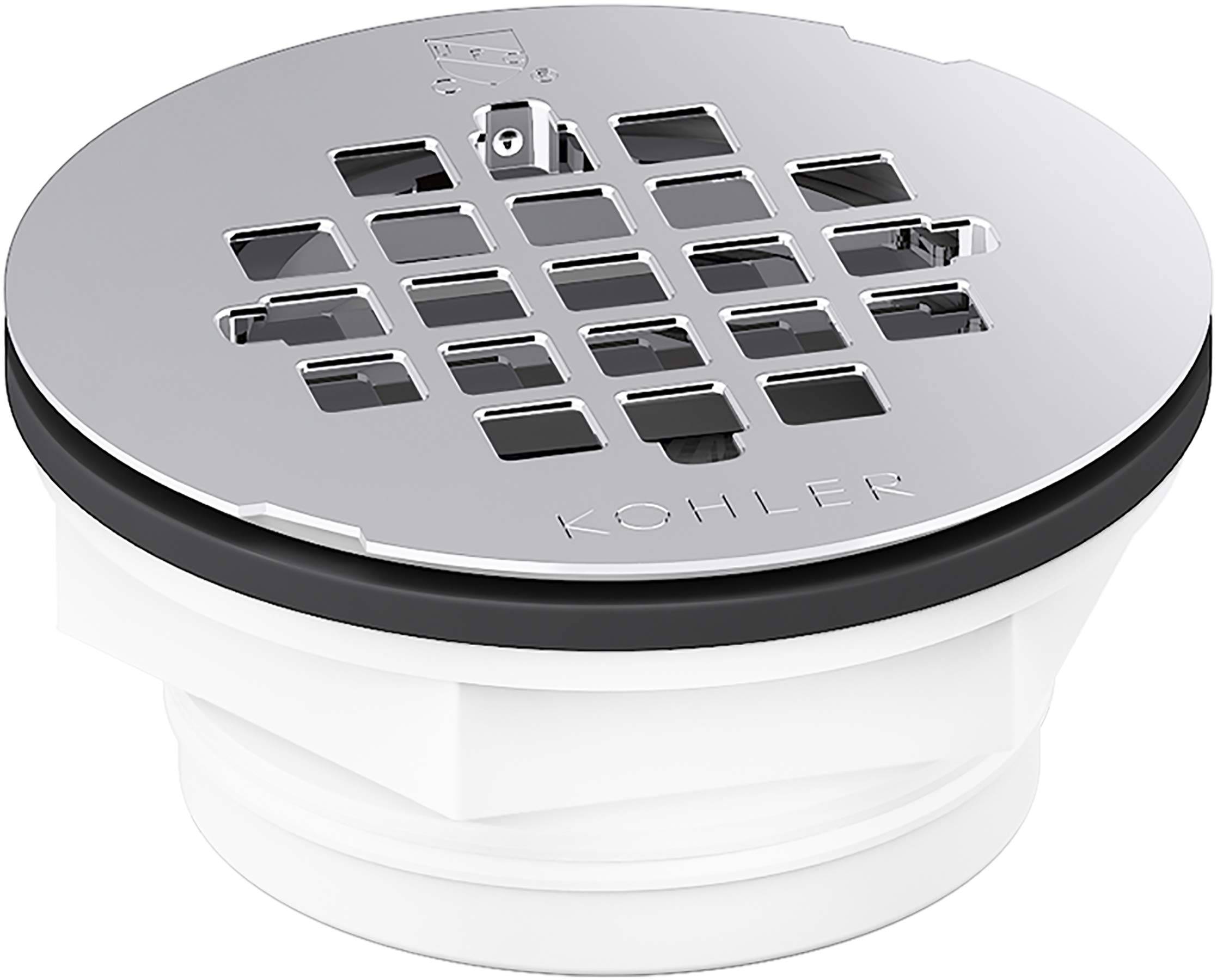 kuri KOHLER K-22676-S Round PVC Shower Receptor Drain, Stainless Finish