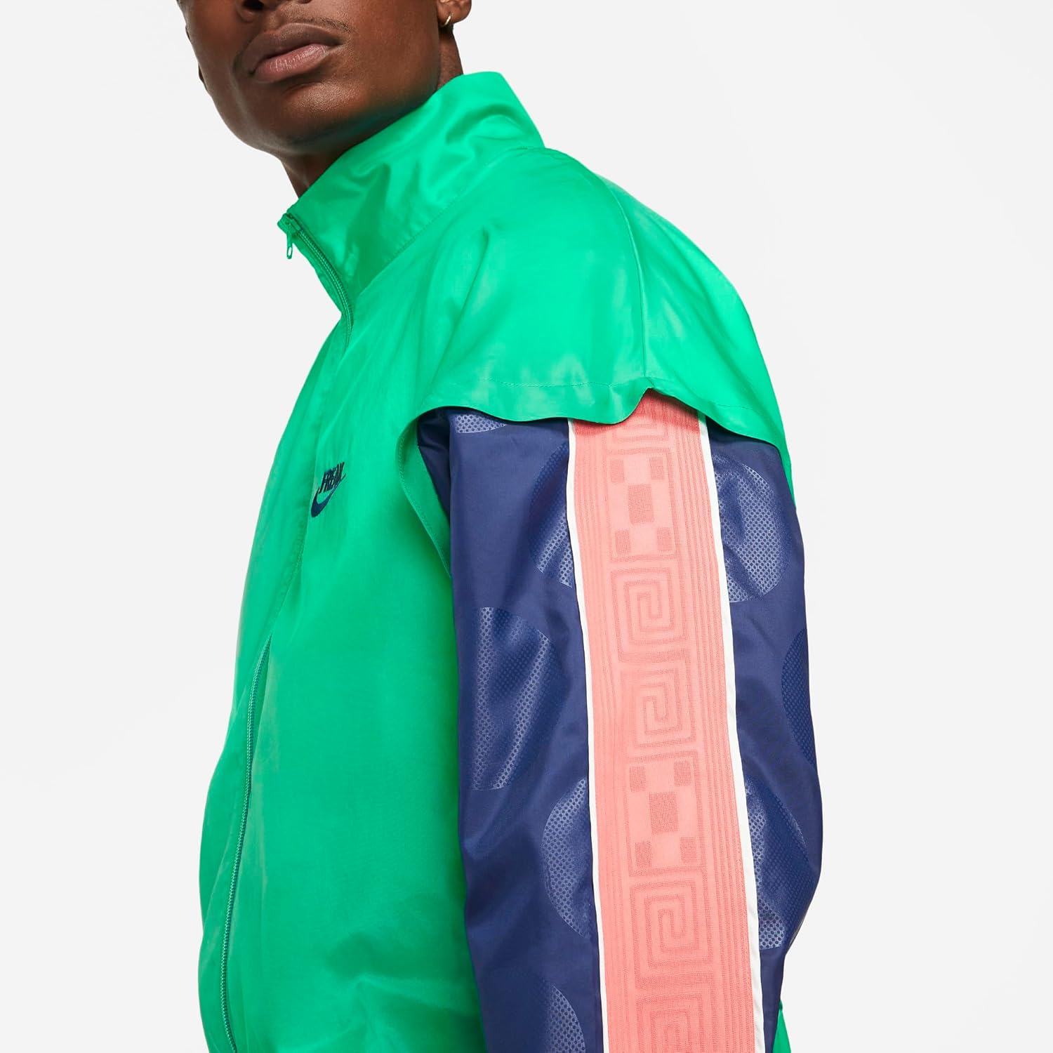 Nike Giannis Men's Lightweight Tracksuit Jacket (as1, alpha, l, regular, regular, Roma Green/Blue Void/Magic Ember/Blue Void)