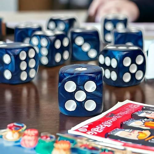 Vista 33 de Luck Lab Paquete de 10 dados D6 – Dados acrílicos para juegos de mesa y juegos de mesa RPG MTG DND (perla morado)