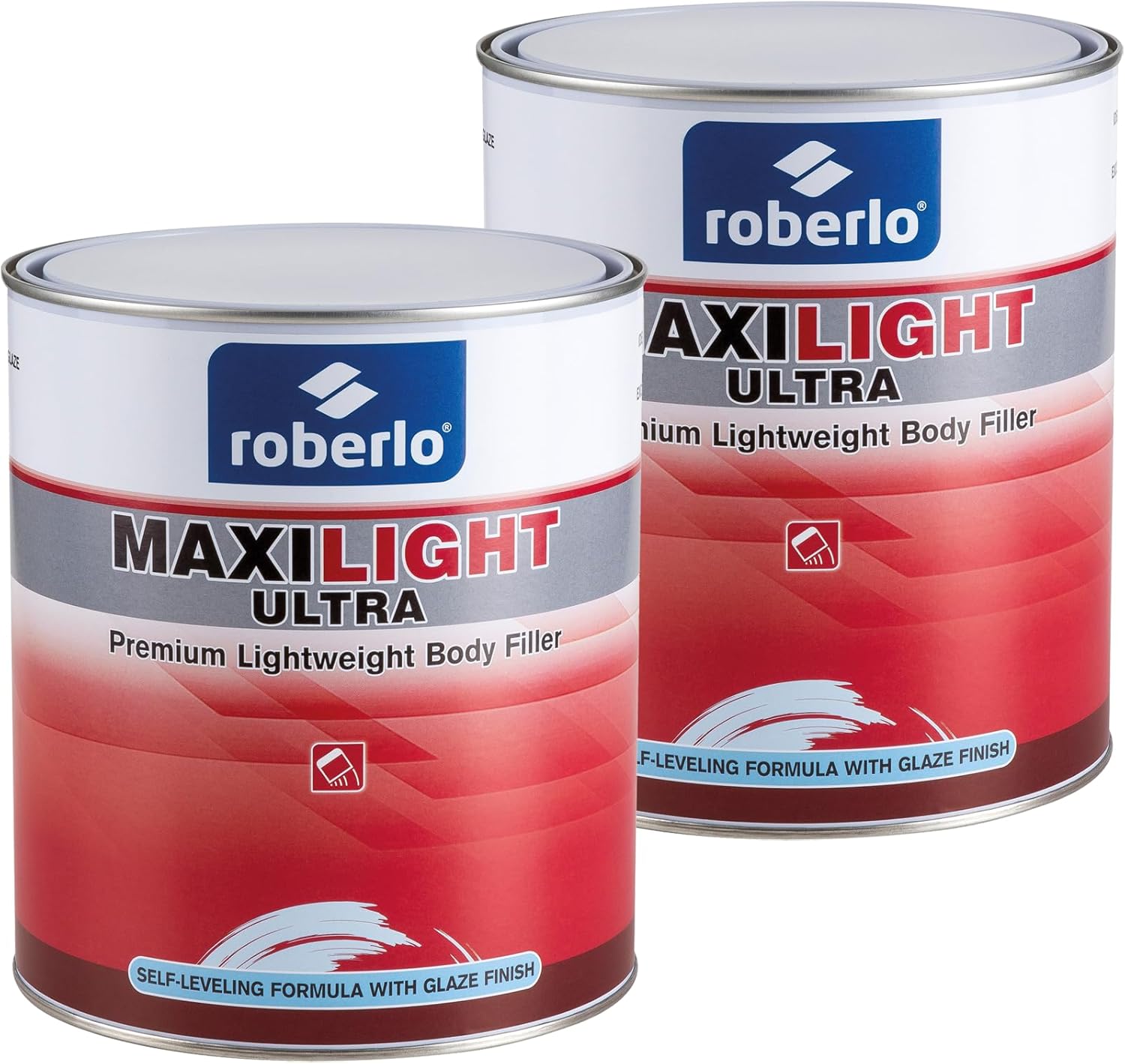 Maxilight Ultra - Advanced Lightweight Body Filler, Premium Self-Leveling Formula, Super Smooth Application, Tack & Stain Free, Superior Adhesion to Galvanized & Aluminum, Finishing Glaze