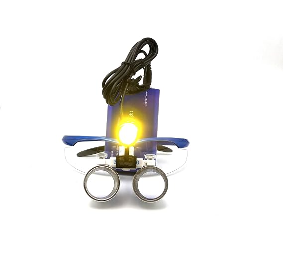 3W LED Headlight Lamp with Filter +3.5X 420mm Binocular Loupes Optical Glasses Bag (Black)