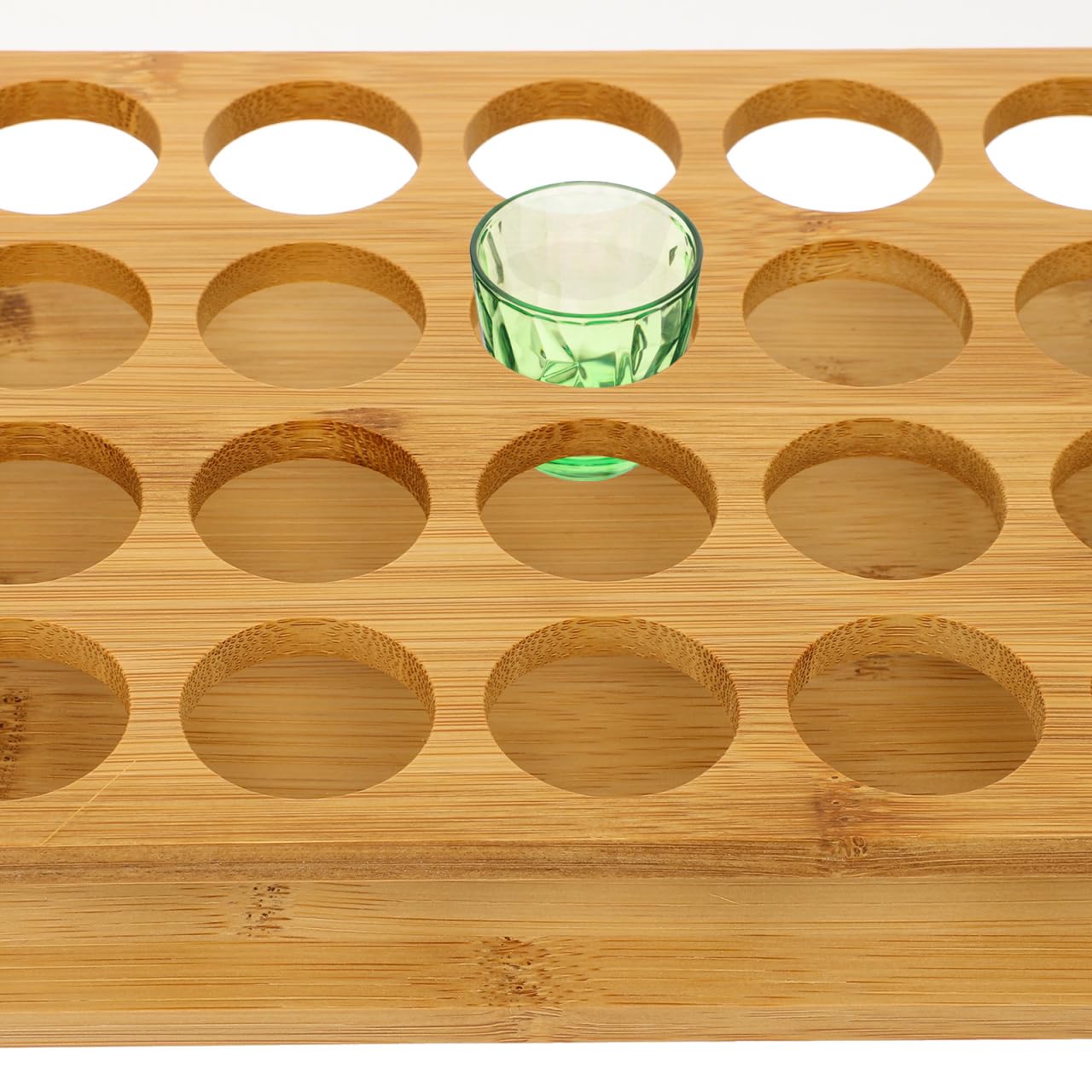 BESPORTBLE Présentoir Pour Verres À Shot Plateau De Service Pour Whisky Et Brandy Support D’Affichage Pour Verres À Shot Organisateur Compact Pour Bar Et Maison 25.70 X 16.10 X 6.50 Cm