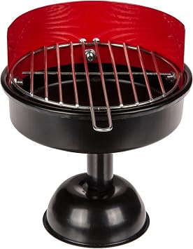 OOTB Barbecue Ashtray, Metal, Black, 12 x 12 x 16 cm