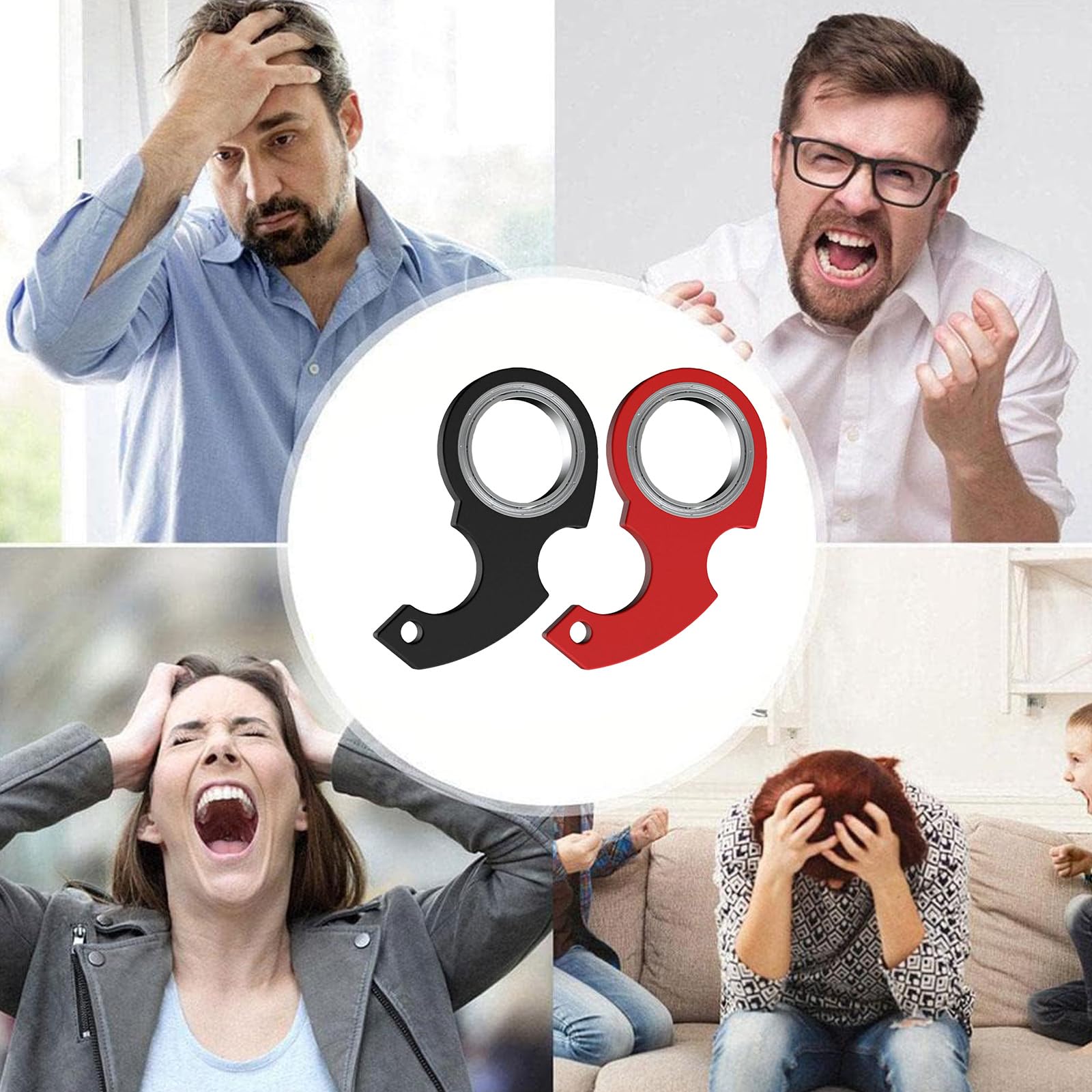 Porte-clés Anti-stress à Picots - Lot De 2, Matériau PLA, 7 Cm - Jouet Sensoriel Pour Adultes, Fidget Portable - 7