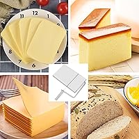 Vista 6 de Cortador de queso con tabla para queso de bloque Tabla de cortar queso ajustable resistente con 11 cables de repuesto, diseño ergonómico, cortador