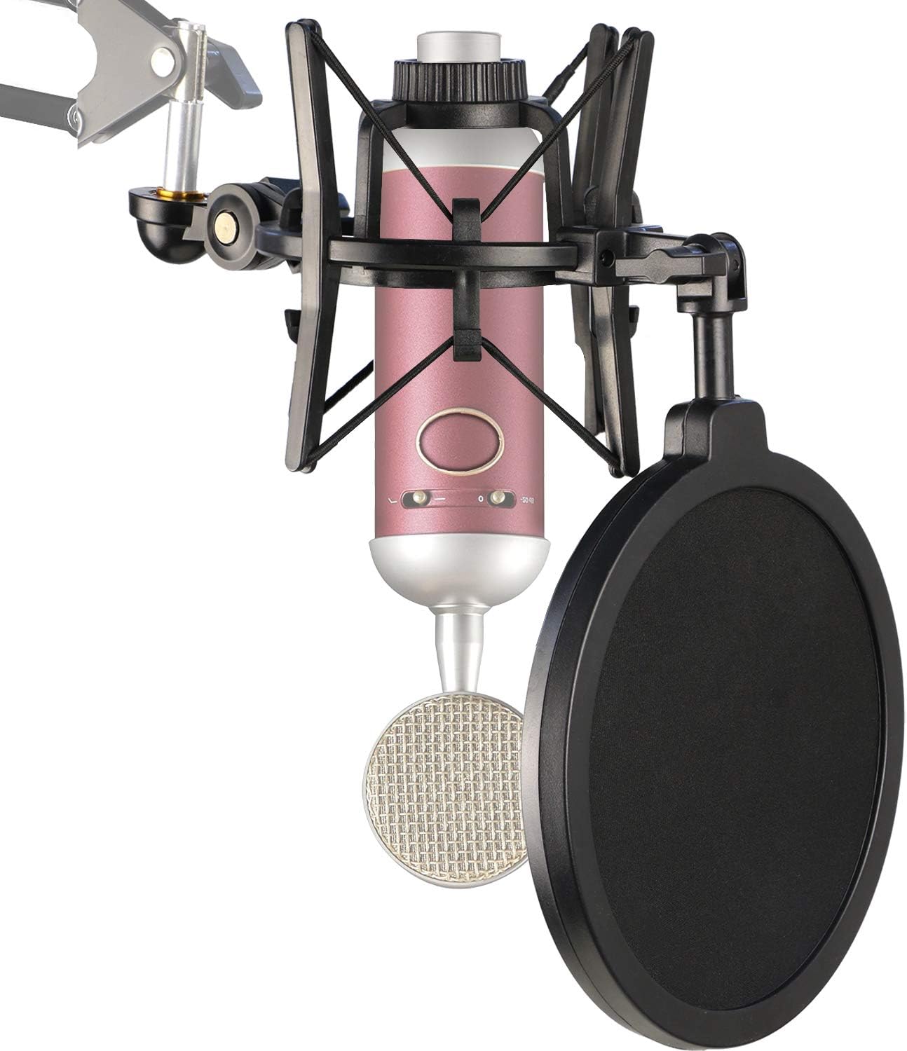 Blue Spark Shock Mount with Pop Filter, Windscreen and Shockmount to Reduce Vibration Noise Matching Mic Boom Arm for Blue Spark SL Microphone by YOUSHARES