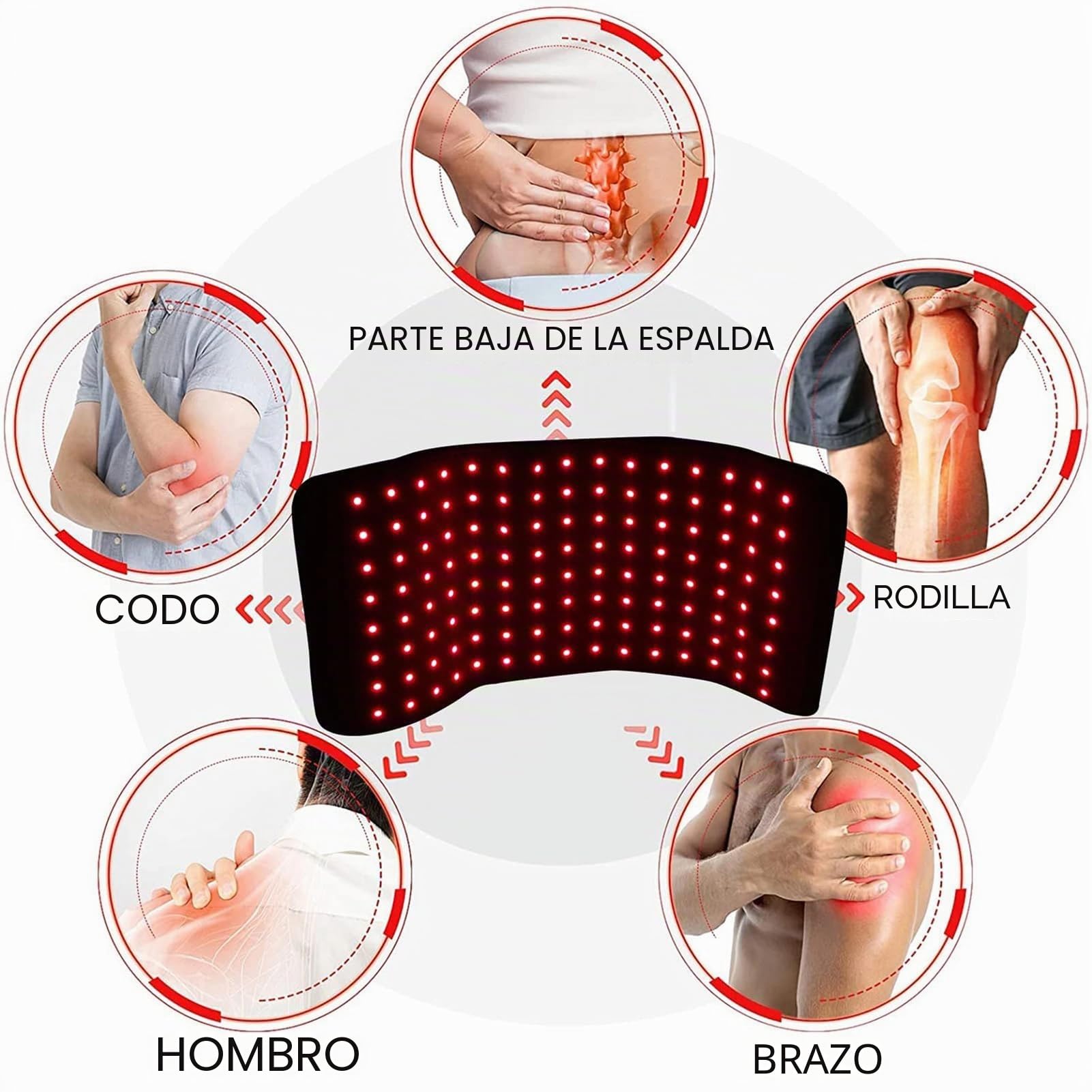 Esterilla De Terapia De Luz Roja De 5 Velocidades Y 360 LED,Infrarroja Cercana,Diseñada para Terapia De Cuerpo Completo,Controlador Multifuncional(Size:100 * 55cm,Color:Black)