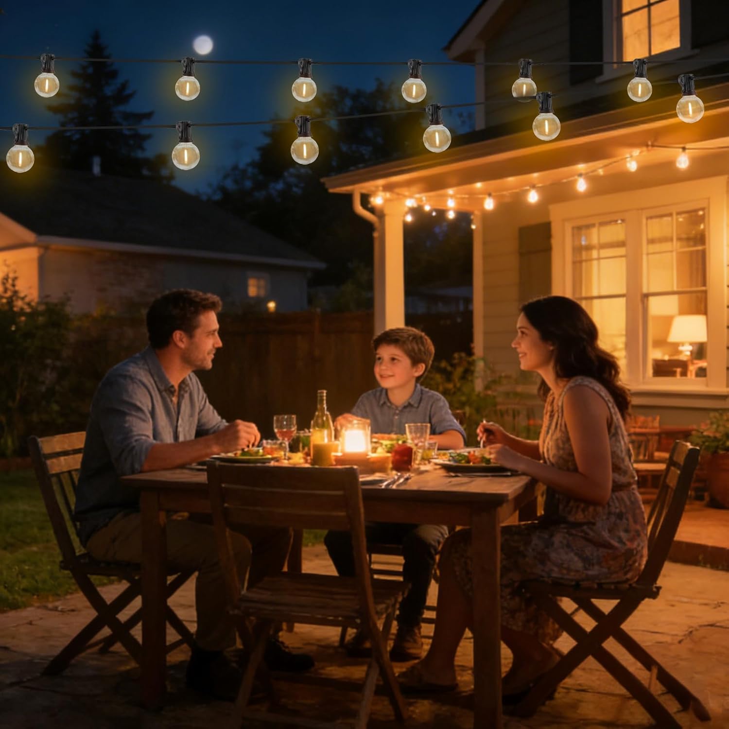 G40 LED Replacement Bulbs 10 Pack, Shatterproof Dimmable Clear Globe for Outdoor String Lights & Indoor Decor, 2700K Warm White Fits E12/C7 Base, Perfect for Patio Cafe Porch Holiday
