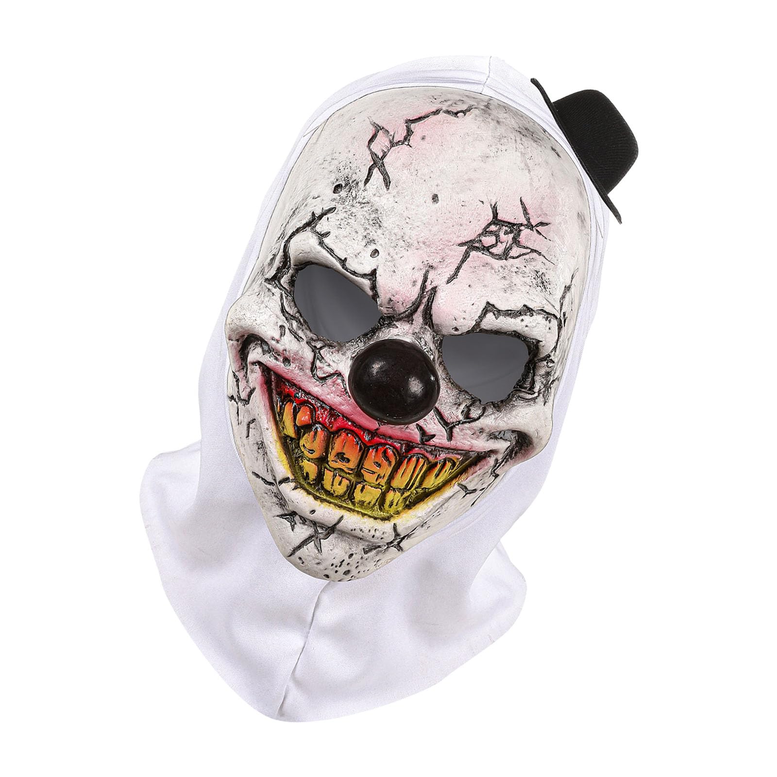 Kalttoy Chilling Clown Latex Realistic Detail Headgear for Themed Parties and Event Halloween Celebration Decoration Terror Clown Latex