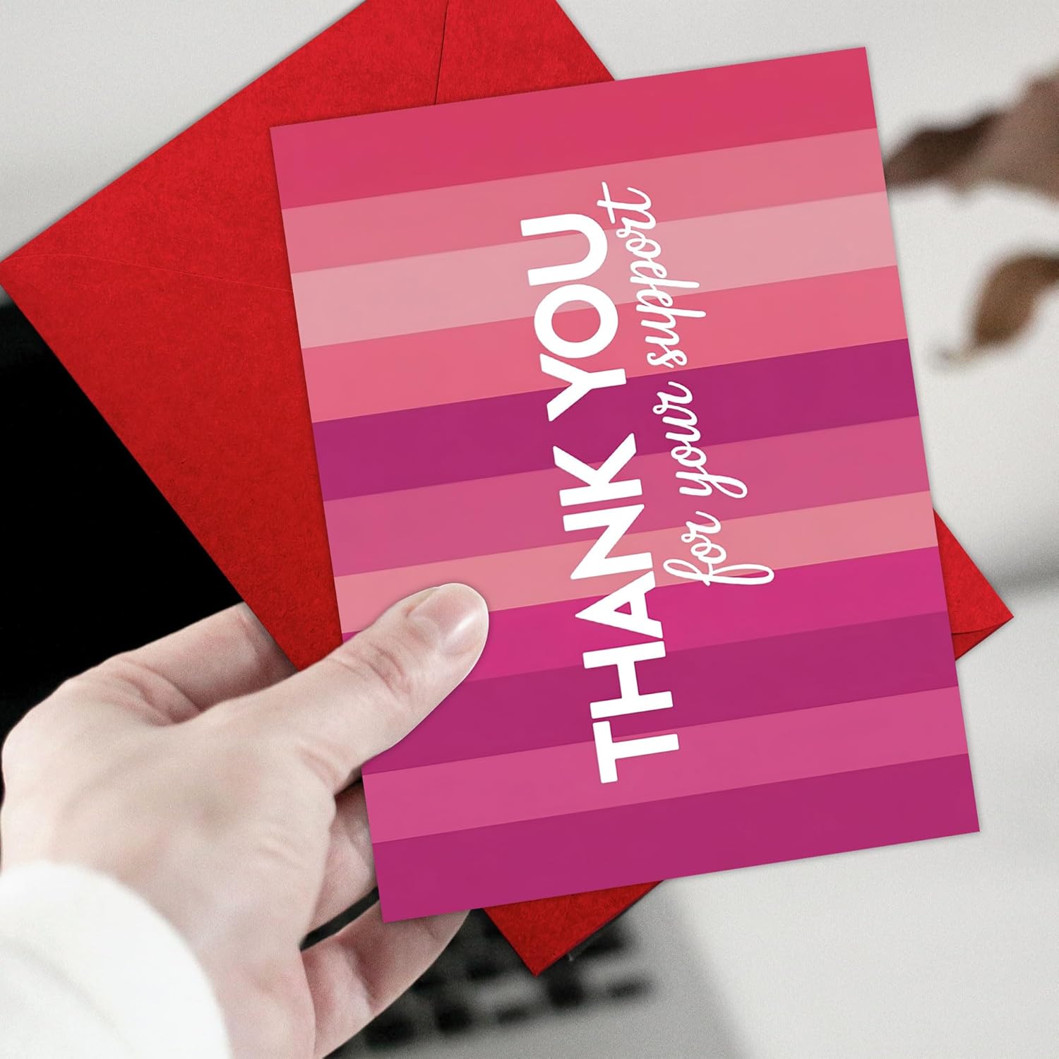 Breast Cancer Support Thank You Card – Heartfelt Gratitude for Cancer Caregiver, Supporter, Family, Friend – Appreciation Message for Help During Cancer Treatment – 8x5.3 Inch (Cancer Support) - Image 8