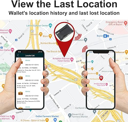 Miniatura 5 de SMART LB Anti-Lost Bluetooth Wallet Tracker & Finder GPS Position Locator Mens Slim Minimalist Cool mens money clip wallet Credit Card Holder Gifts
