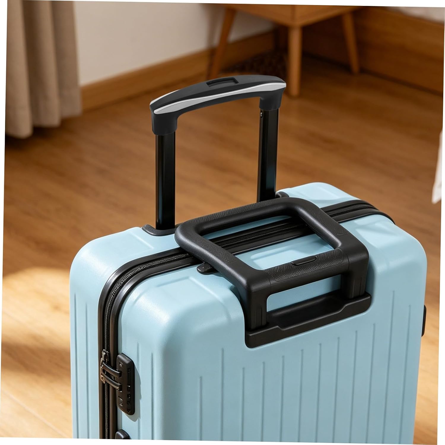 minkissy Plastic Suitcase Compatible with 1.1x1.8cm Pole Diameter Pull Handle Replacement with Screwdriver Included for Easy Repair for Flight Case and Suitcase