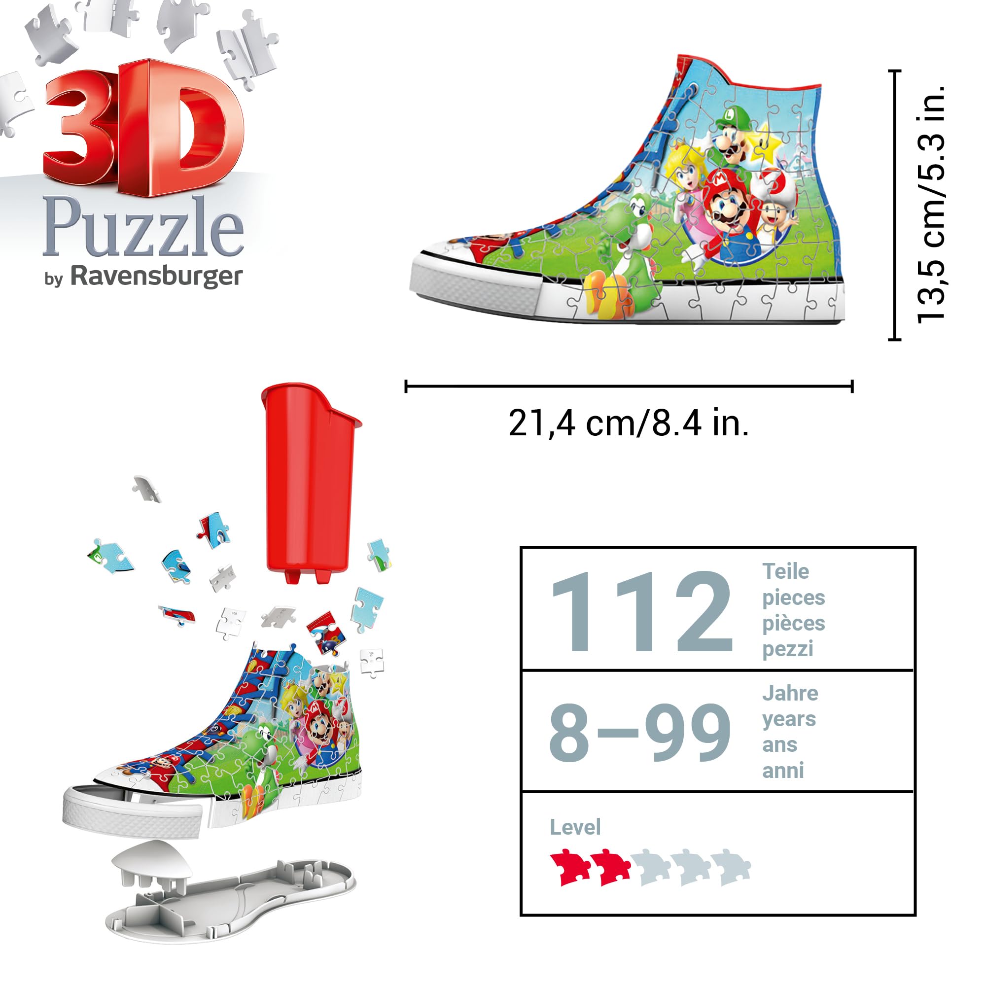 Ravensburger Puzzle 3D Trampek Super Mario 108 el.