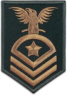 United States Navy Military Tactics Rank Insignia Chevron Embroidered Patch Iron On (2.6" x 3.7")