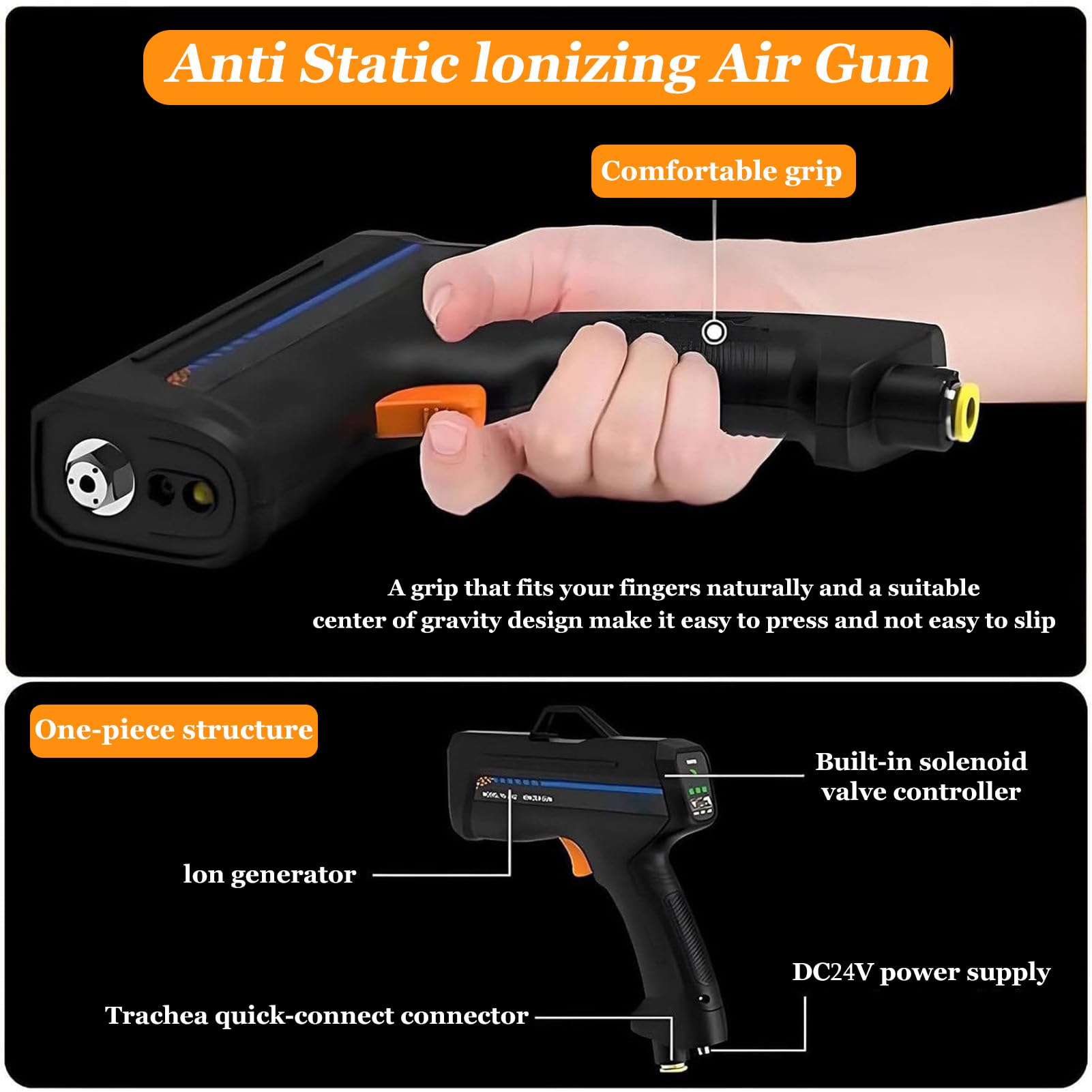 Equilibrador Iónico Antiestático Profesional, Pistola De Aire Ionizante Y Neutralizador De Estática, para Eliminación De Polvo En Talleres Y Laboratorios Especializados
