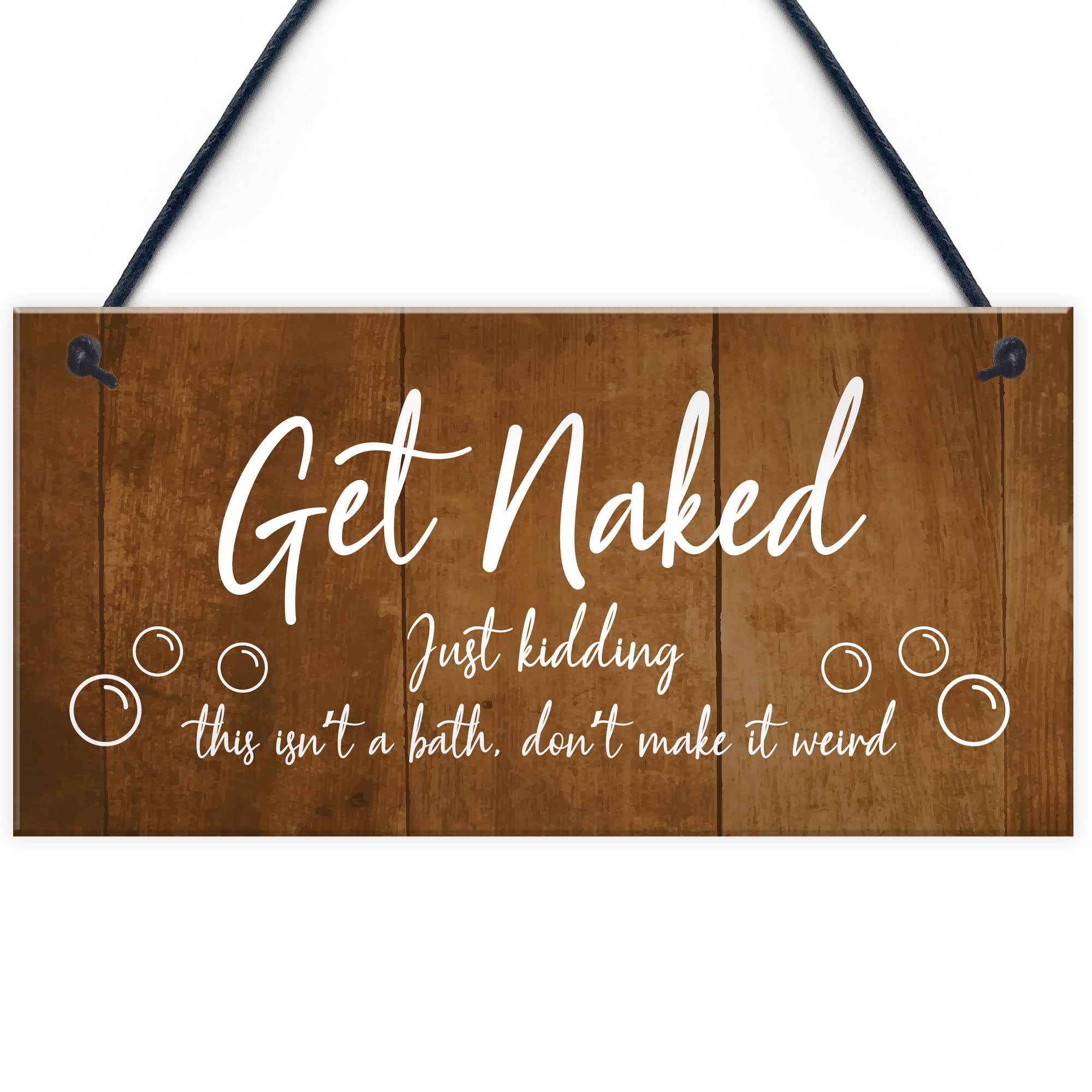 Red Ocean Funny Hot Tub Sign Get Naked Hot Tub Accessories Garden Sign Shed Sign