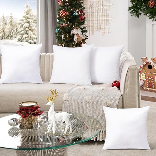 Miniatura 3 de OTOSTAR Juego de 4 rellenos de almohada de 18 x 18 pulgadas, juego de 4 rellenos de almohada de 18 x 18 pulgadas, rellenos de almohada cuadrados