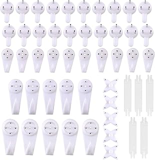 50 Pack Non-Trace Picture Hooks, plasterboard Picture Hooks for Picture Frame Wedding Photo Clock (50 Pcs)