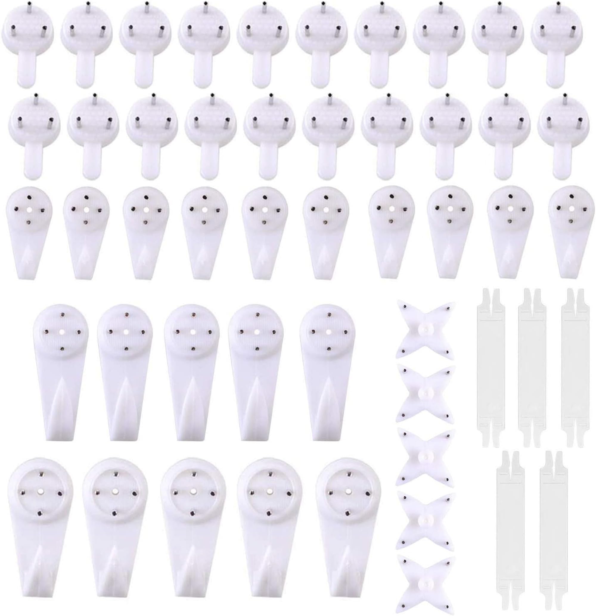 50 Pack Non-Trace Picture Hooks, plasterboard Picture Hooks for Picture Frame...