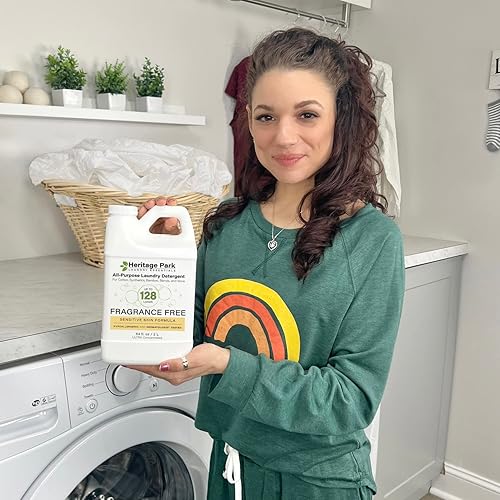 Miniatura 2 de Heritage Park - Detergente para ropa multiusos sin fragancia, hipoalergénico, pH neutro, probado por dermatólogos, sensible a la piel, enzimas que