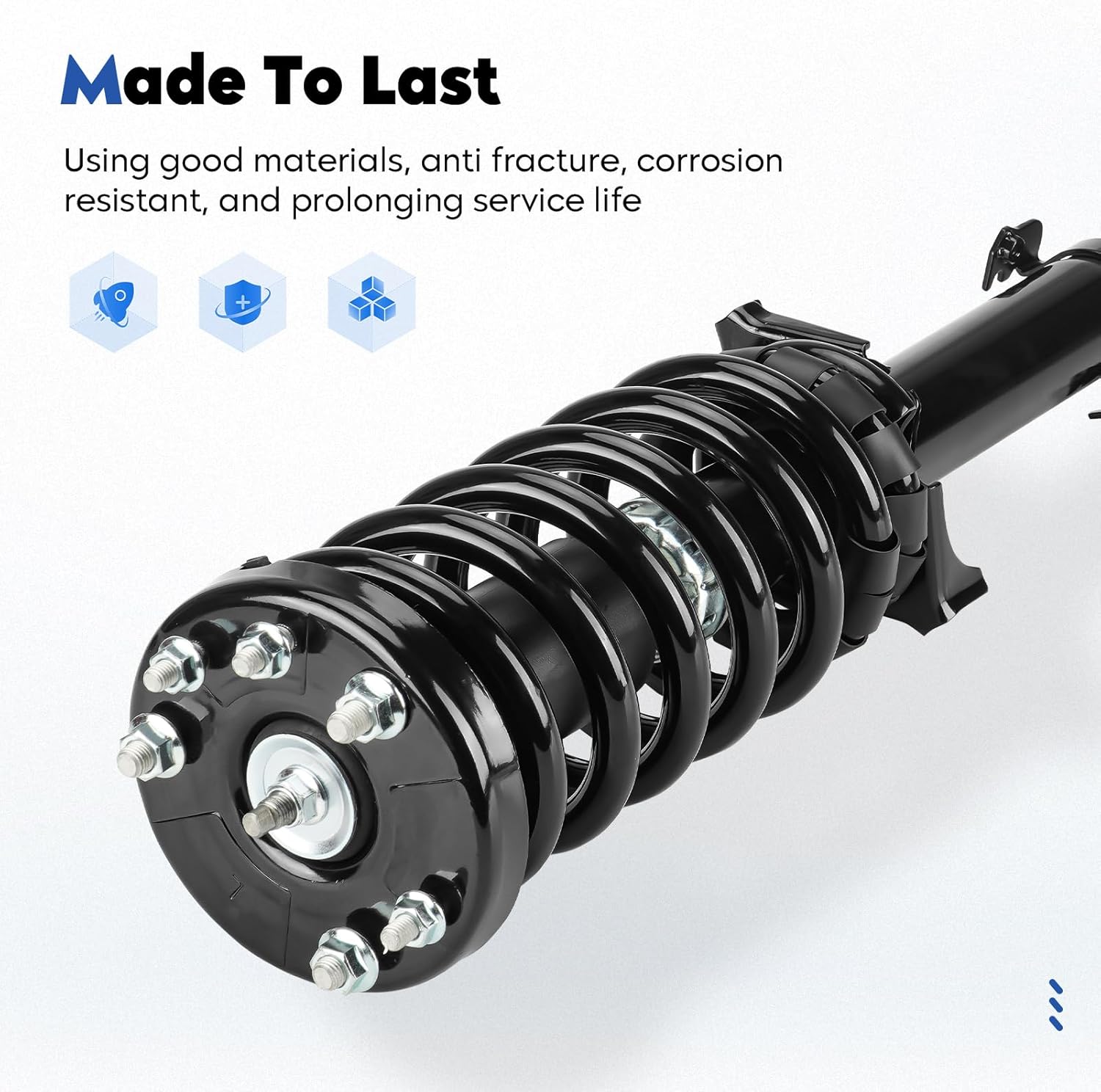 Front Struts Assembly Fit for Honda Accord 2.4L Sedan/Coupe 2008-2012, Shock Absorber & Sway Bars End Links, Replace for 172562 K90456 (4Pcs)
