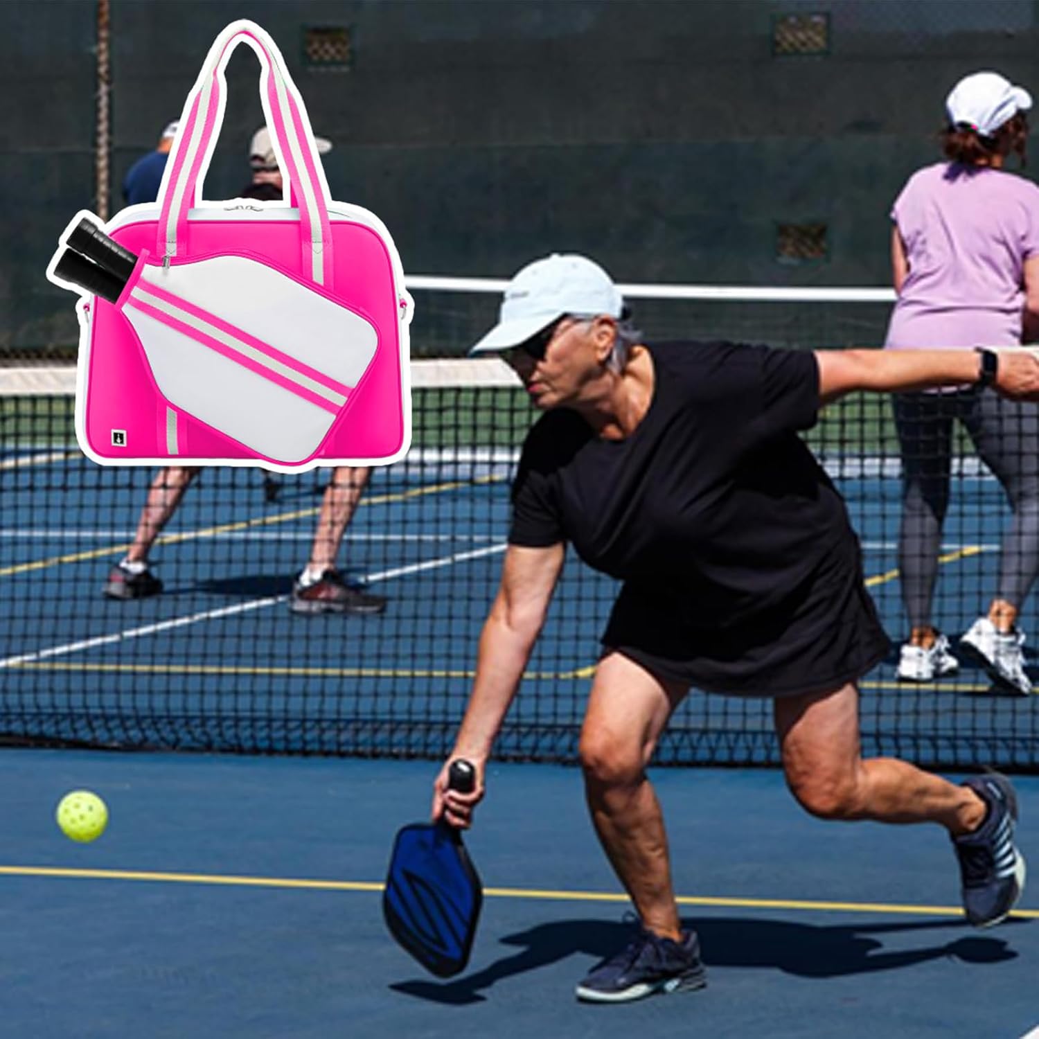 ROYALFAIR Pickleball Tote Bag for Women Men Large Capacity with Paddle Cover Pocket and Adjustable Shoulder strap - Image 5
