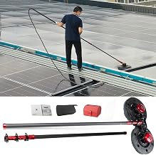 Handheld Outdoor Solar Panel Cleaning Kit with Carbon Fiber Telescopic Rod, Brushless Motor, with Power Converter, Molybdenum Wire Brush, for General Pollution Scenes,2.4M