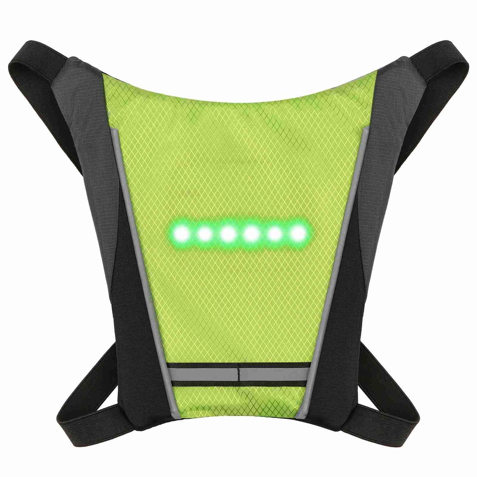 TARSHYRY Gilet à Vélo, Gilet Réfléchissant LED Turn Signal Signal Gifil avec Indicateur de Direction de Bilan