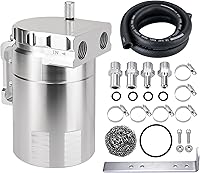 Vista 7 de EVIL ENERGY - Depósito de captura de aceite, kit universal con deflector y manguera de combustible NBR, tanque separador de aceite de aire