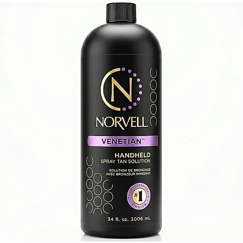 Norvell Premium Spray Tan Solution Venetian 1 Liter | Professional Sunless Tanning Formula for Natural Bronze Glow, Streak-Free, Fast-Drying, Long-Lasting Color