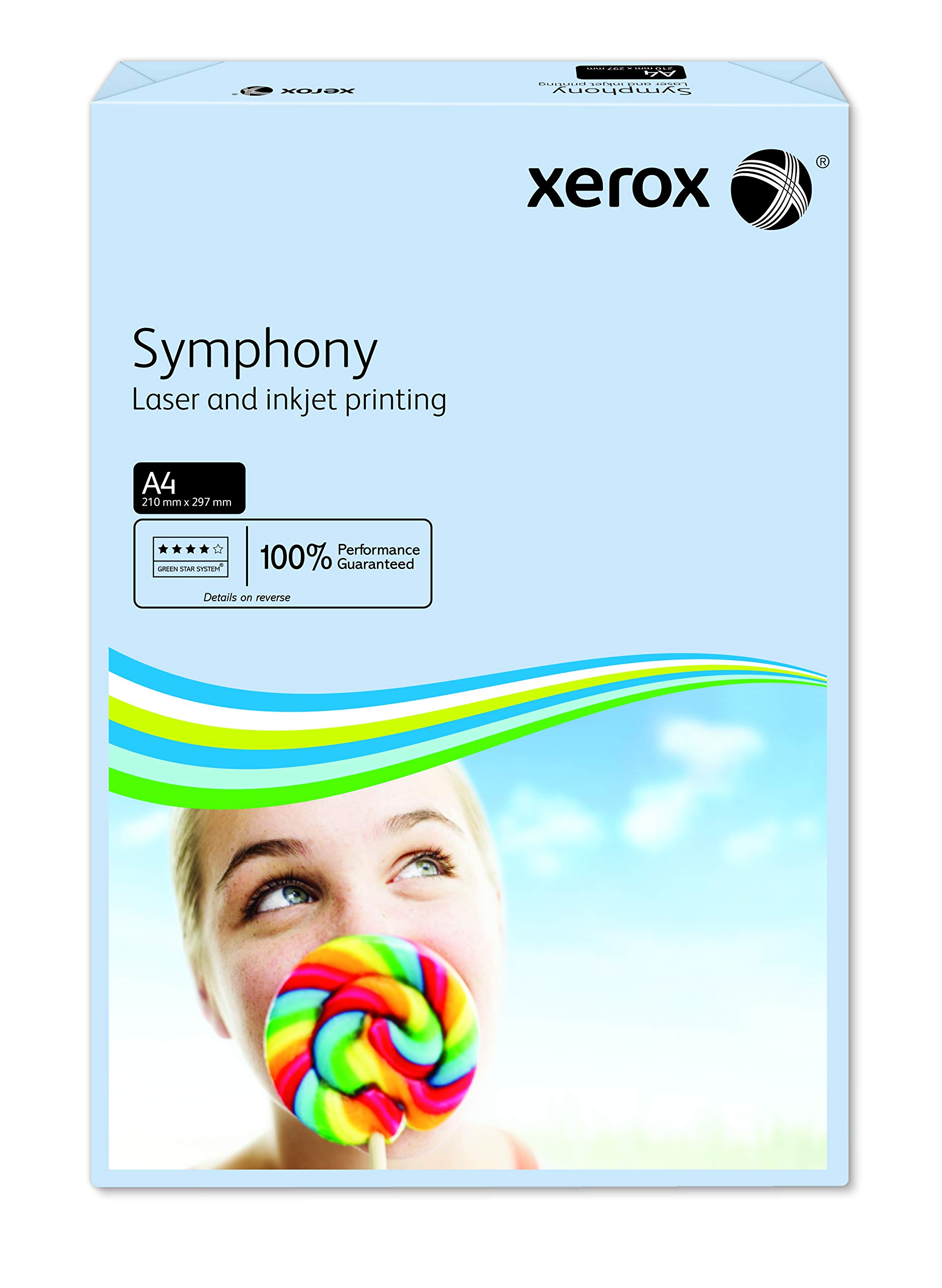 Xerox 160 g/m² karta symfoniczna A4 - pastelowy niebieski (opakowanie 250 szt.)