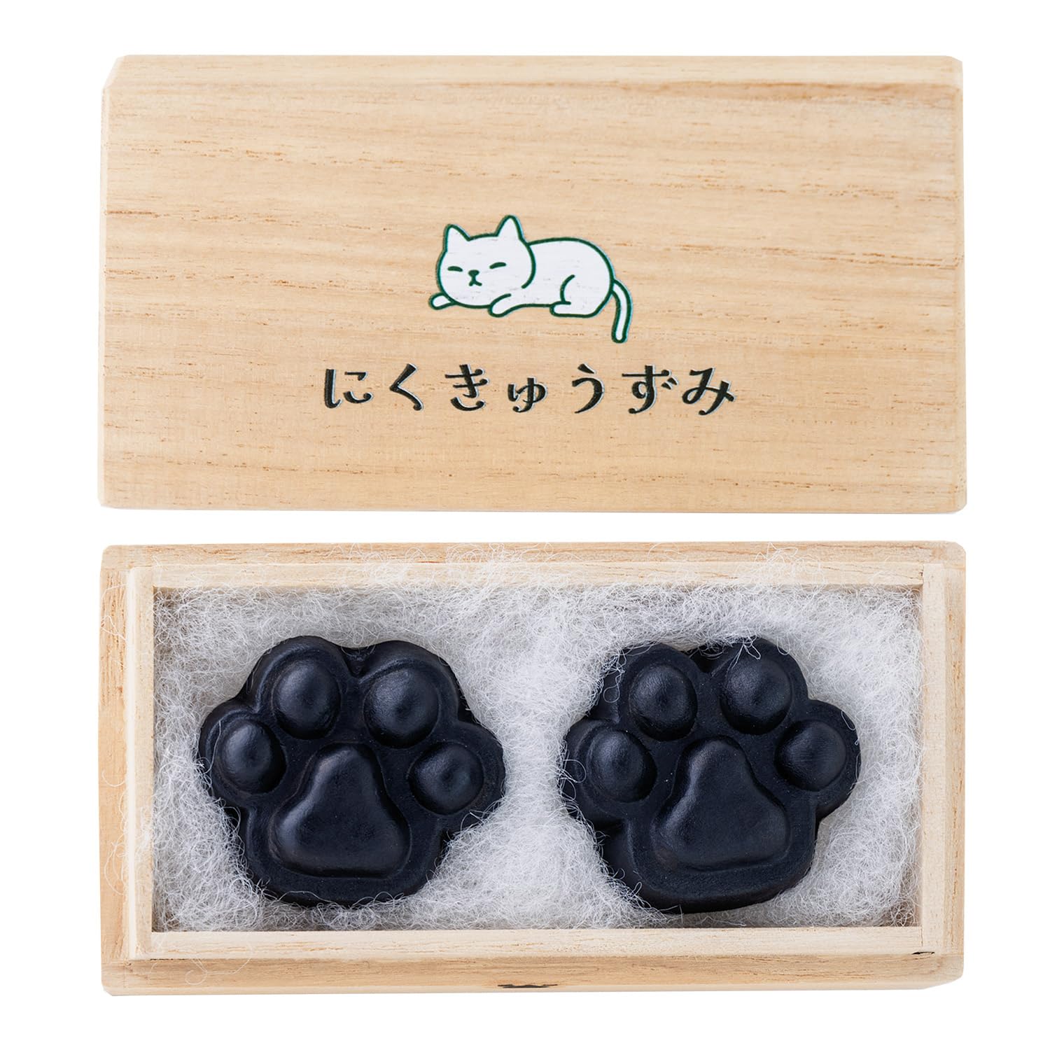 Amazon | 墨運堂 固形墨 墨細工 にくきゅうずみ 箱絵 白猫 09650 | 墨