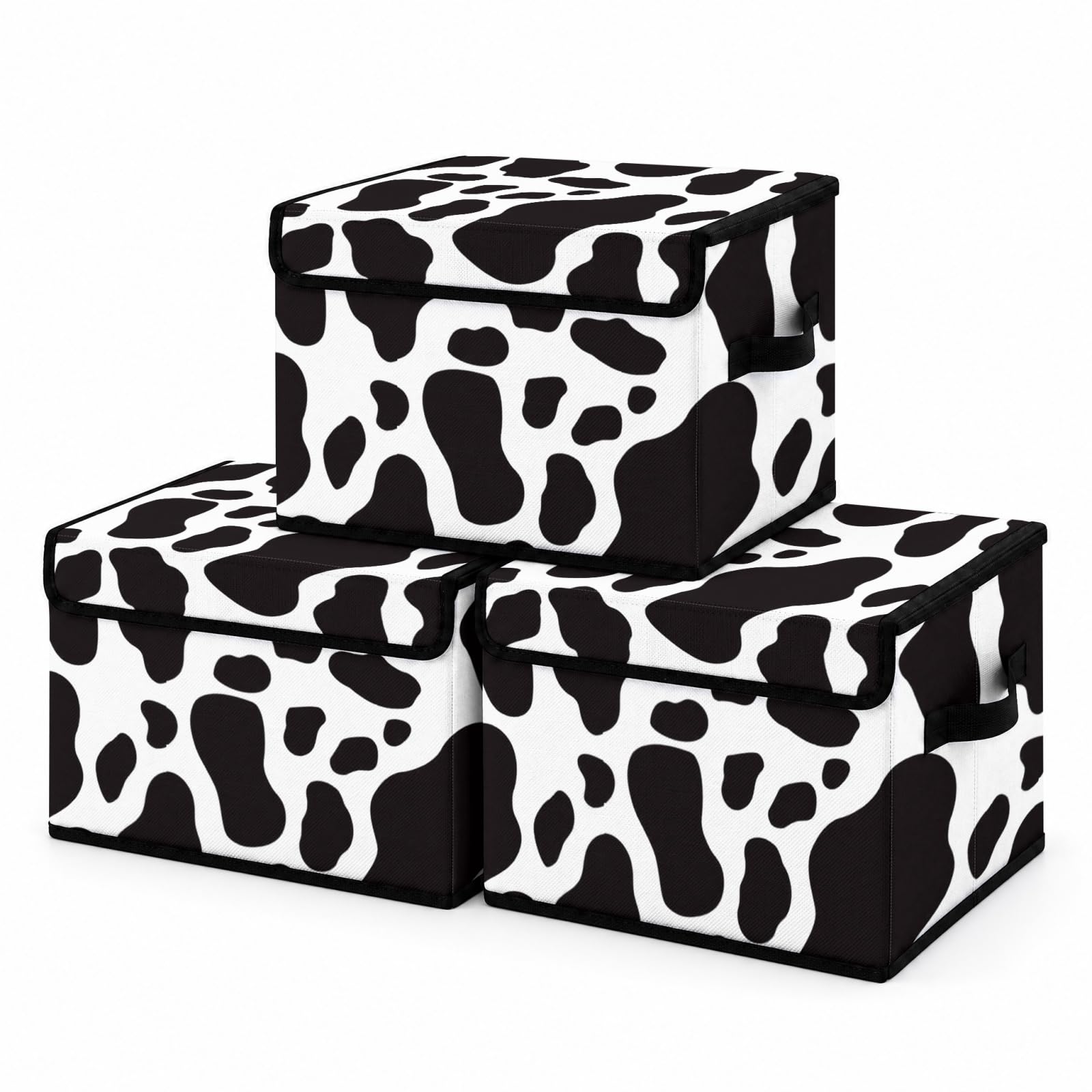 Stackable Clothes Storage Bins with Lids 3 Pack