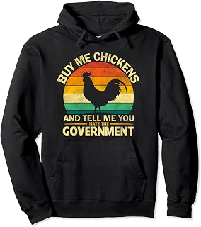 Buy Me Chickens And Tell Me You Hate Rooster Retro Sunset Pullover Hoodie
