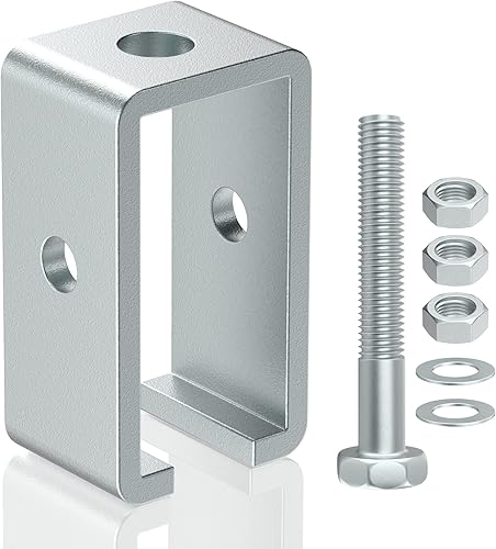 Miniatura 7 de Paquete de 4 soportes de soporte para pista de carrito de canal para todos los canales de puntal de 1-58 pulgadas, soporte de soporte de acero