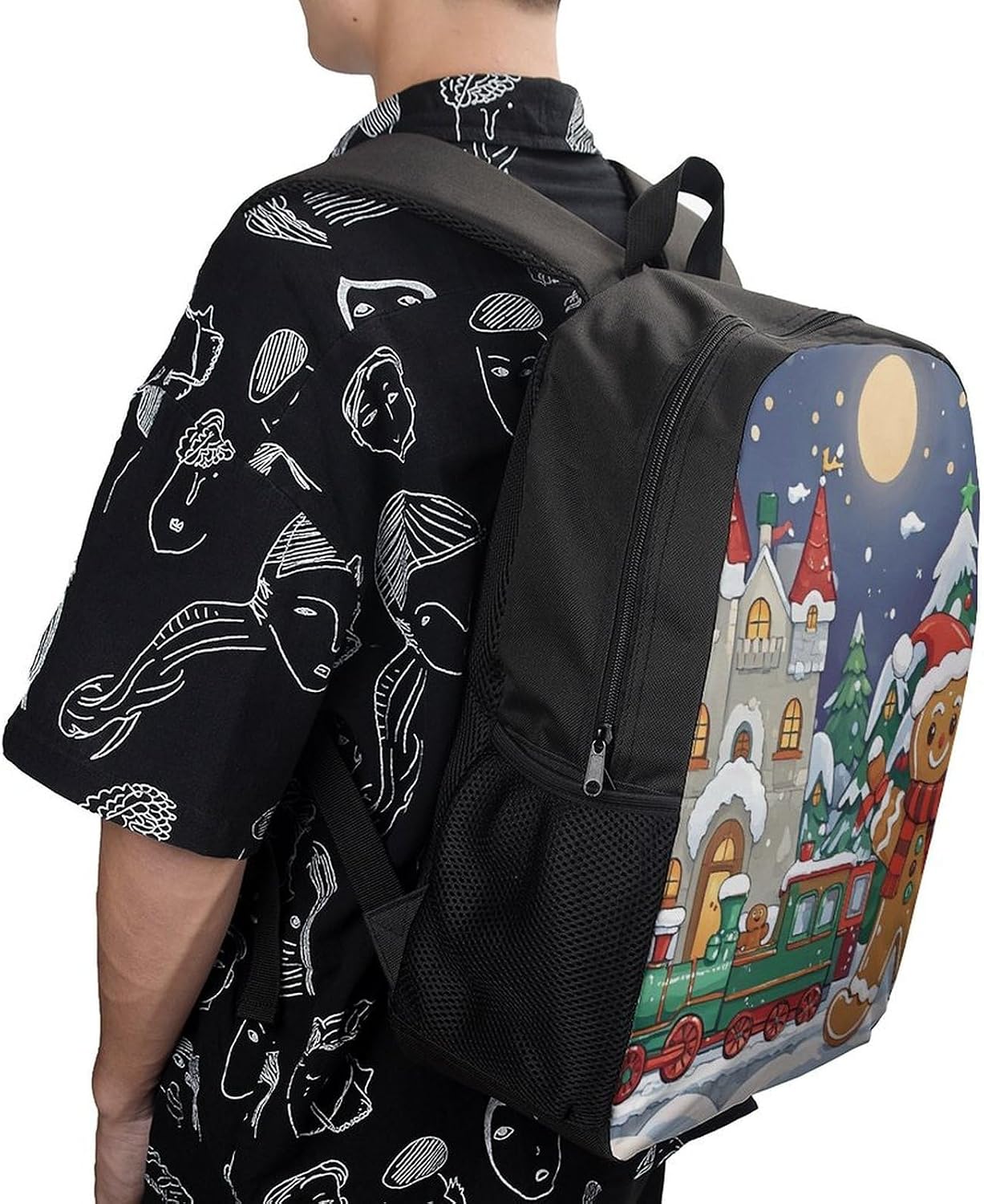 Gingerbread Castle 17 Inch Laptop Backpack, College Bookbag image 5
