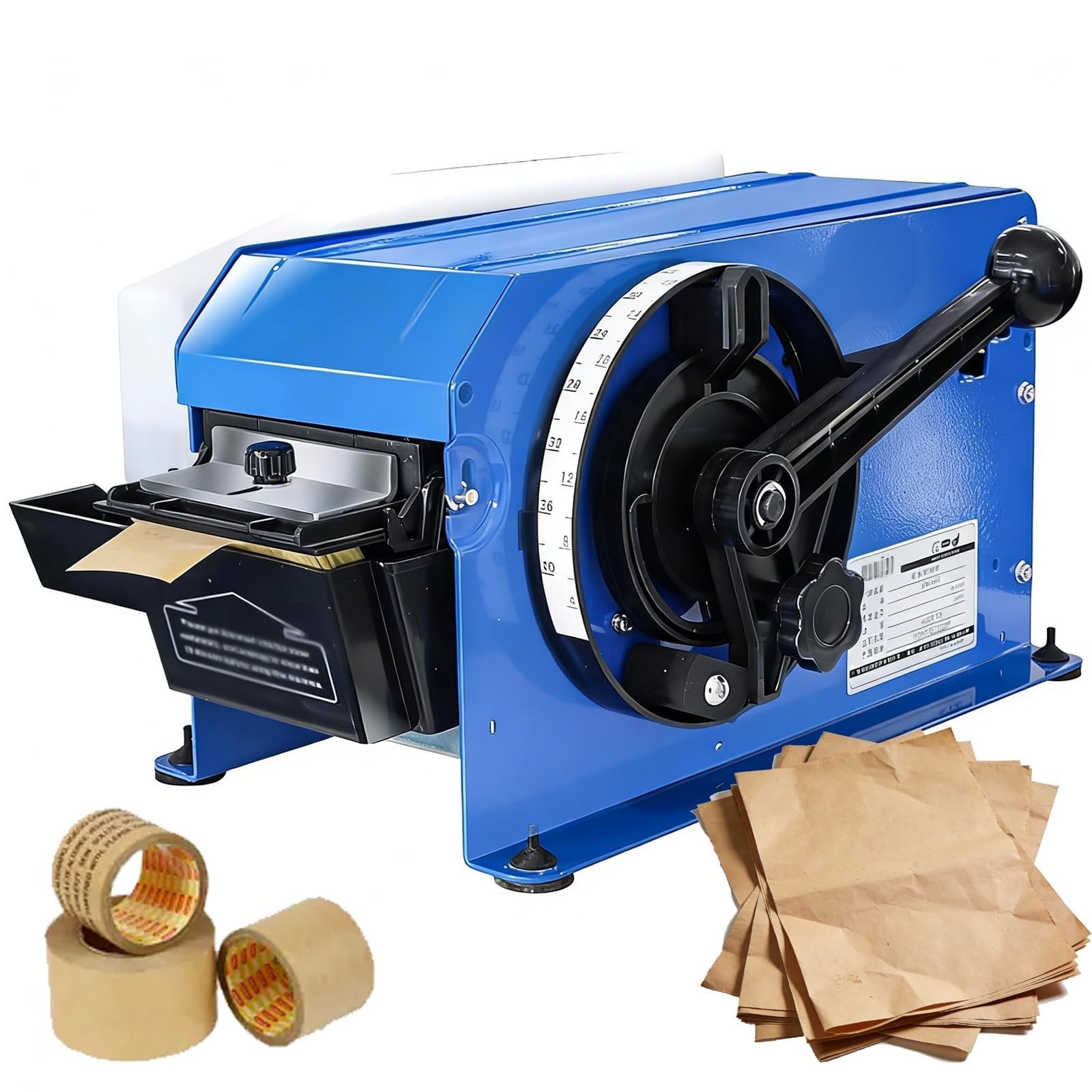 Macchina per nastro di carta per colla a umido, dispenser manuale semiautomatico per nastro attivato dall'acqua, per uso domestico e aziendale, ideale per magazzini e spedizioni rapide