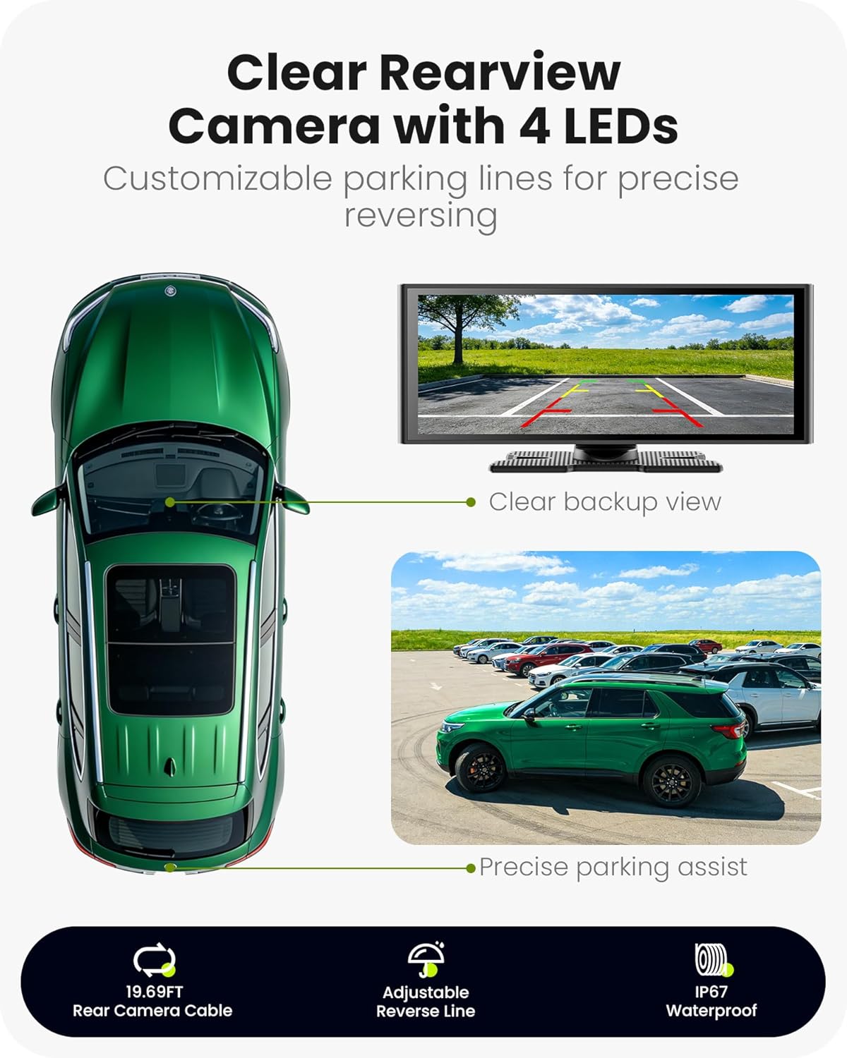 9.26" Wireless Car Play Screen for Apple CarPlay & Android Auto, Portable Car Tablet with Backup Camera, Mirror Link, OTA Updates, Bluetooth 5.2, GPS Navigation, Plug & Play, Voice Control