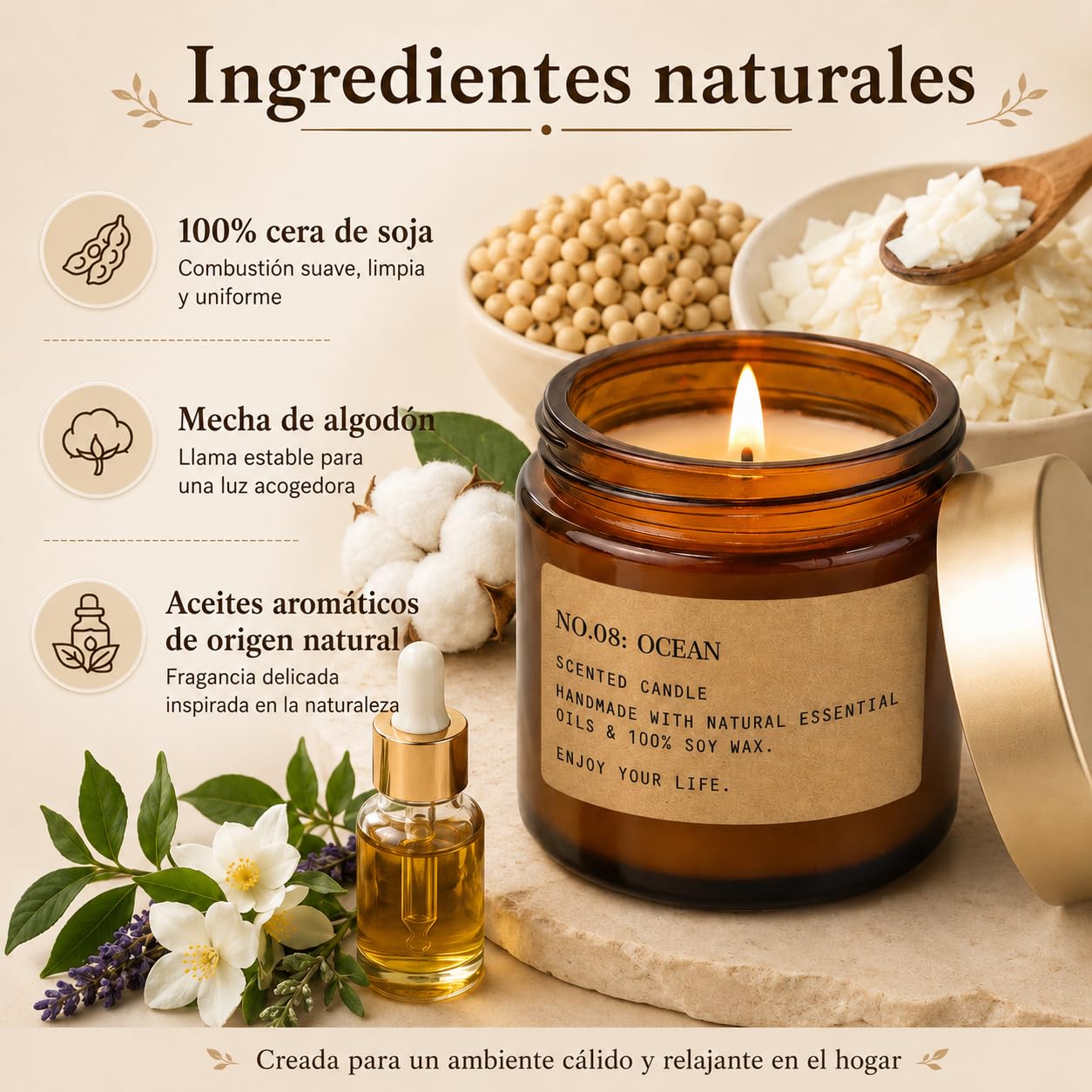 Velas Aromáticas, 12 Velas Perfumadas de Cera de Soja Natural, Vela Aromatica, 300 Horas de Duración - Regalo Original para Mujer en Navidad, Día de la Madre, San Valentín y Cumpleaños