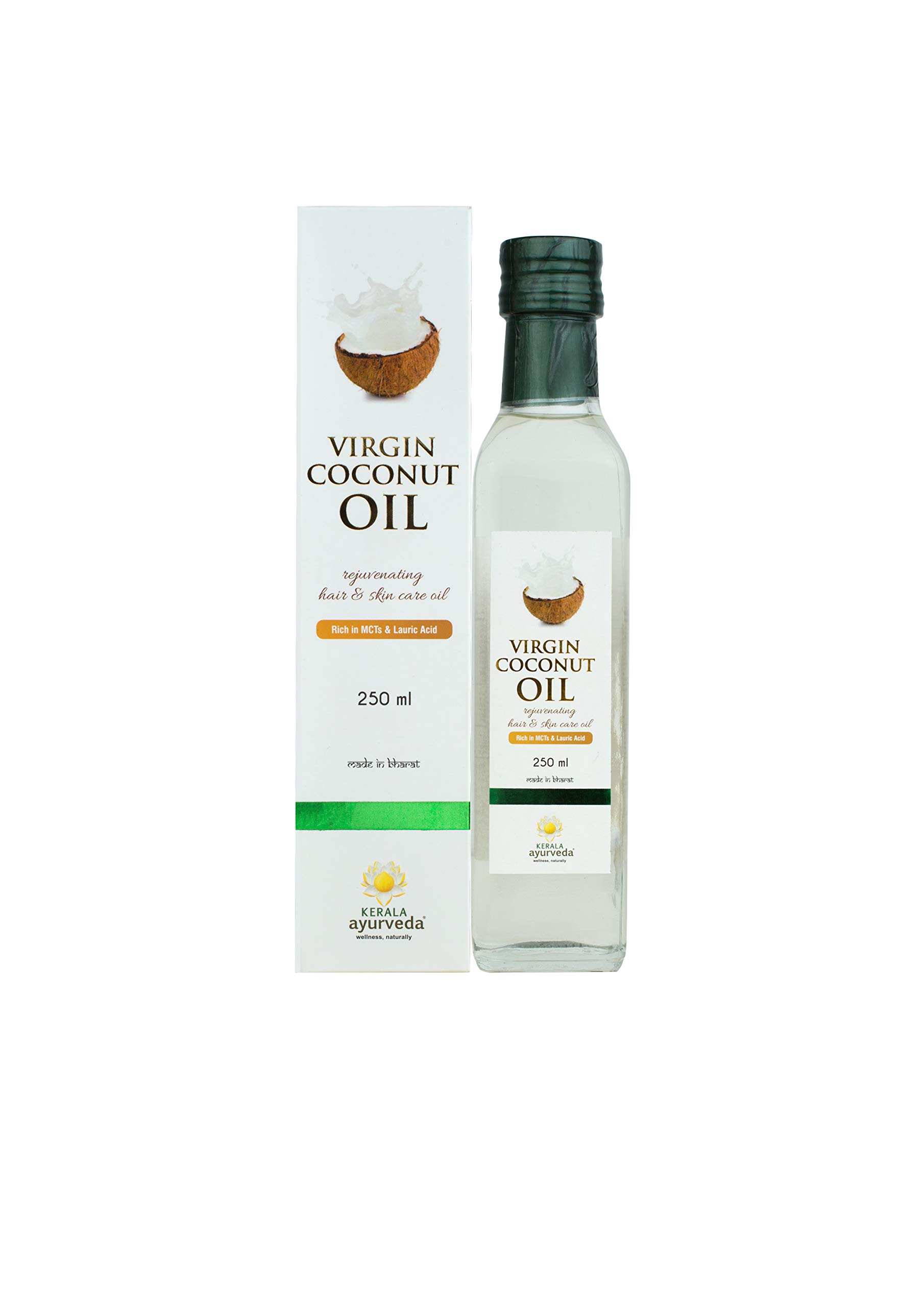 Kerala Ayurveda Cold-Pressed Virgin Coconut Oil, 250 ml – Nourishes & Strengthens Hair and Skin, Excellent for Baby Massage, Cooking |100% Natural & Edible | Preservative-Free | Cold-Pressed from Fresh Kerala Coconuts | Anti-oxidant Rich | Rich in  (B07MMMSXP6) Amazon Price History, Amazon Price Tracker