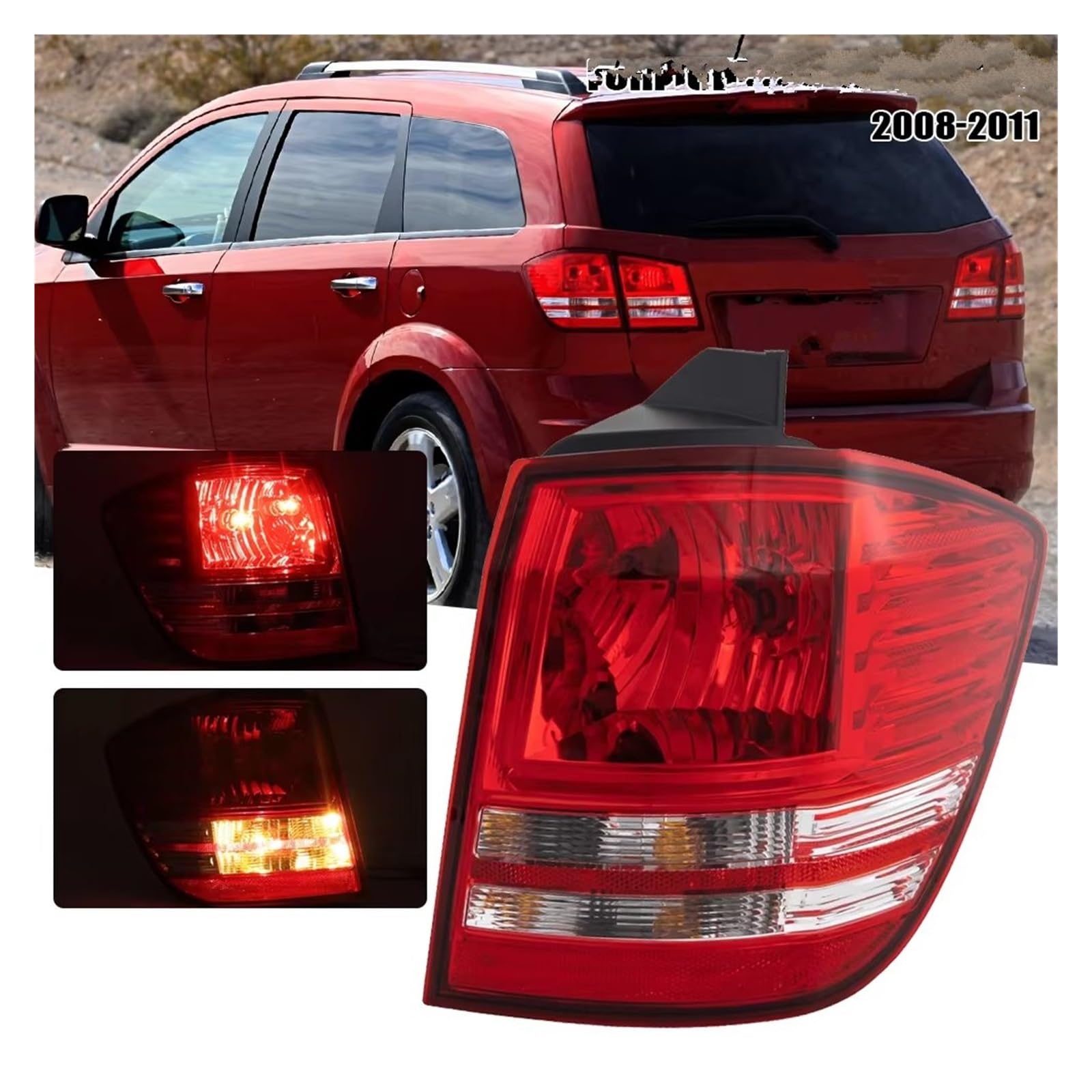 Luces Traseras para Esquivar para Viaje Coche Piloto Posterior | Para Jcuv 2008 2009 2010 2011 Luz trasera con lámpara trasera de freno lateral izquierdo/derecho(Outside-right)