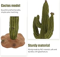 Vista 8 de Didiseaon Planta decorativa de cactus artificial, planta artificial en maceta, micro paisaje, decoración de cactus