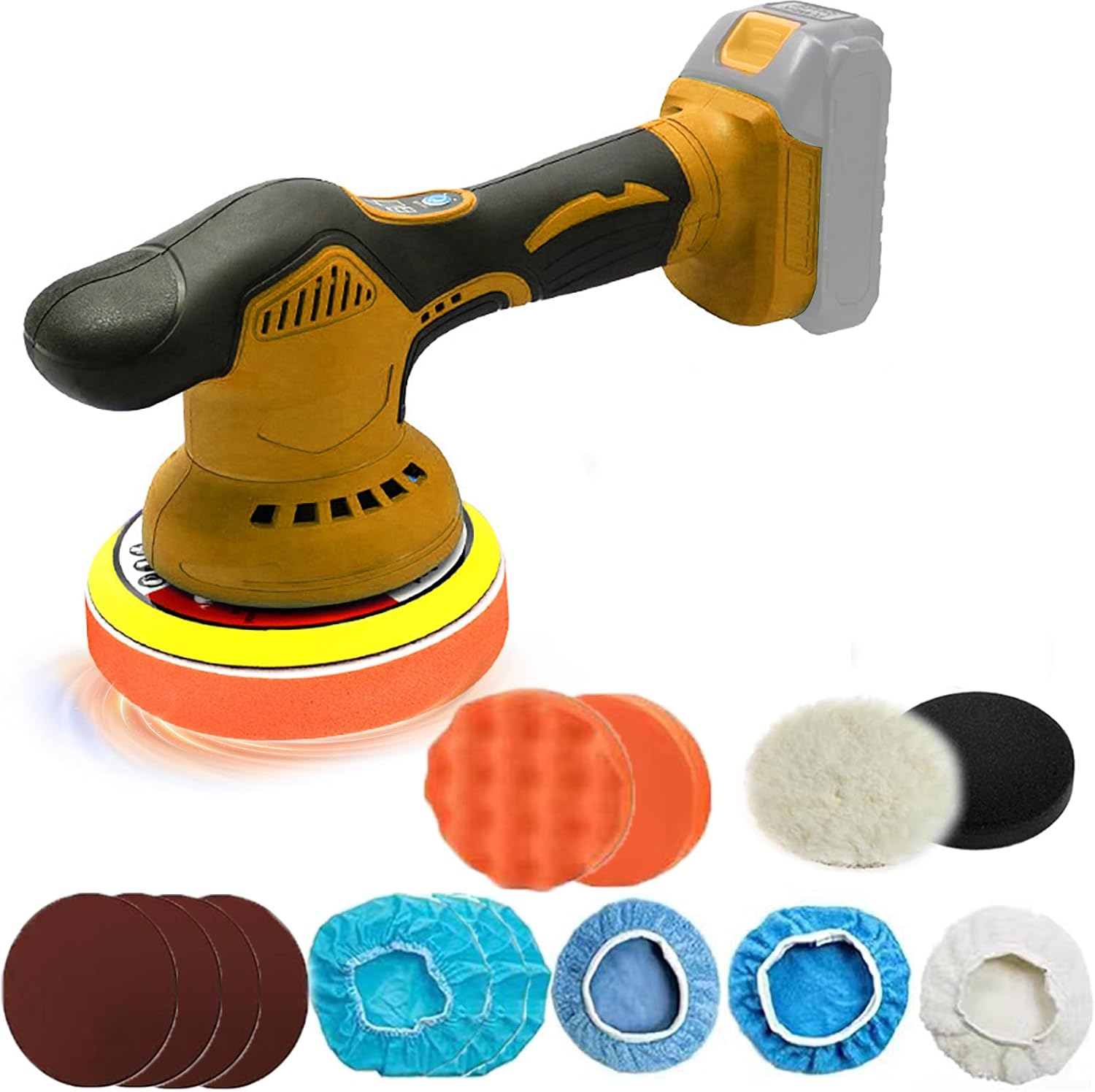 Cordless Car Buffer Polisher for Dewalt 20V Battery, Power Polisher for